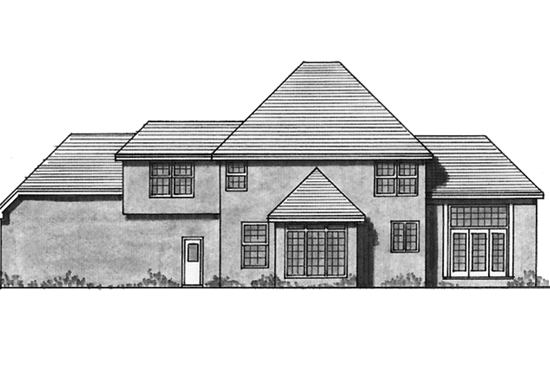 Home Plan - Exterior - Rear Elevation for Country House Plan #51-893 - 4 bed, 2.5 bath
