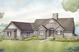 House Blueprint - Cottage Exterior - Front Elevation Plan #928-336
