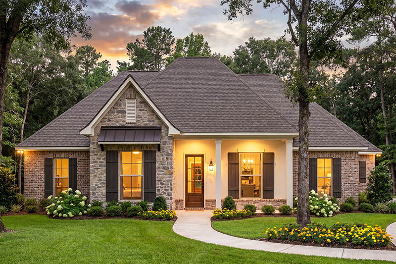 Exterior - Front Elevation 2 for Traditional House Plan #406-9658 - 4 bed, 2.5 bath