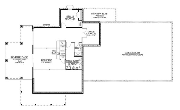Barndominium Floor Plan - Lower Floor Plan #1064-223