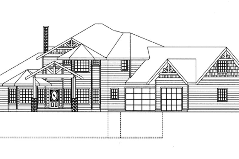 Architectural House Design - Exterior - Front Elevation for Contemporary House Plan #117-844 - 4 bed, 3.5 bath