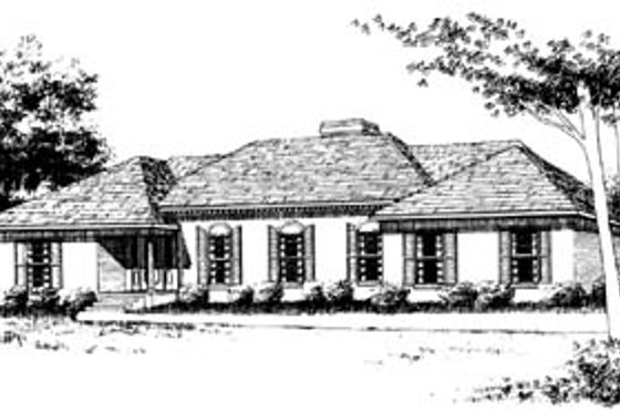 Exterior - Front Elevation for Traditional House Plan #10-149 - 3 bed, 2 bath