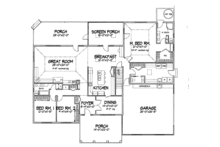 Architectural House Design - Classical Floor Plan - Main Floor Plan #320-846