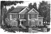 Country Style House Plan - 3 Beds 2.5 Baths 2375 Sq/Ft Plan #927-842 Exterior 