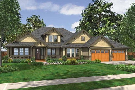Exterior - Front Elevation 3 for Victorian House Plan #132-556 - 3 bed, 2.5 bath
