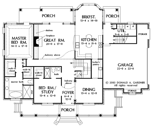 Dream House Plan - Colonial Floor Plan - Main Floor Plan #929-705