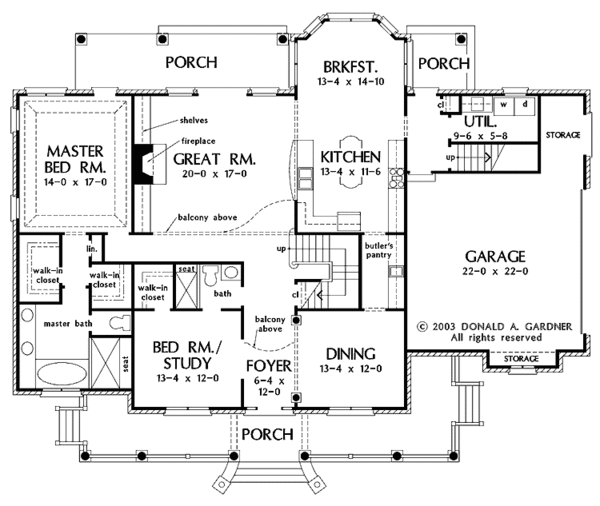 House Plan Design - Colonial Floor Plan - Main Floor Plan #929-705