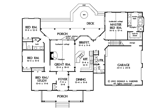 Floor Plan - Main Floor for Country House Plan #929-753 - 4 bed, 2.5 bath