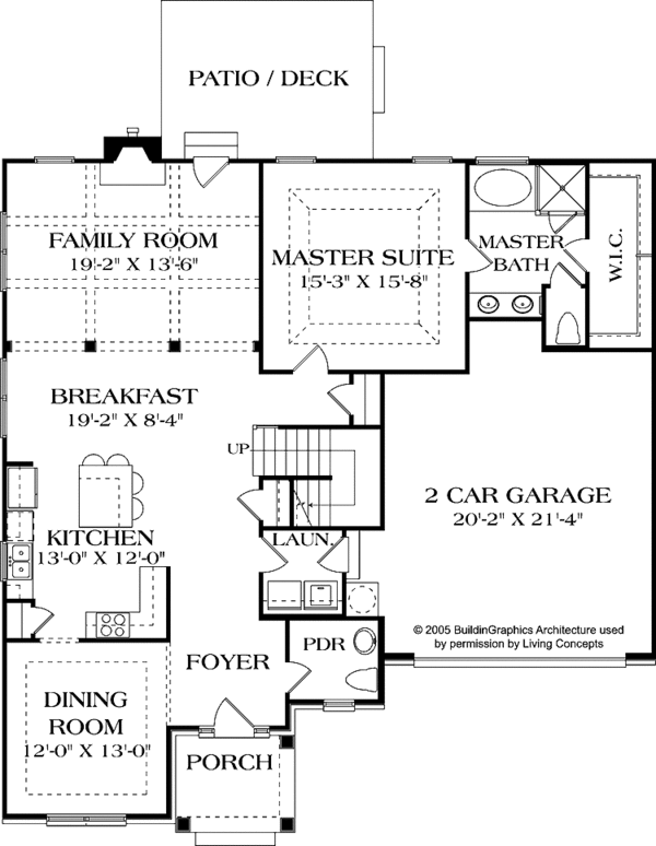 House Plan Design - Traditional Floor Plan - Main Floor Plan #453-539