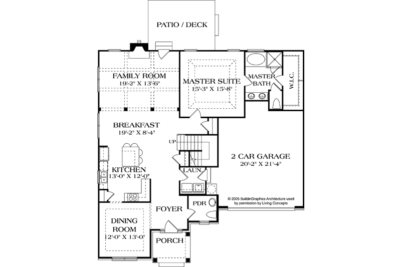 Dream House Plan - Floor Plan - Main Floor for Traditional House Plan #453-539 - 5 bed, 3.5 bath
