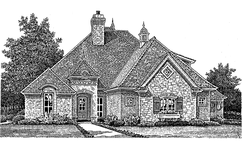 House Design - Exterior - Front Elevation 3 for Country House Plan #310-1245 - 3 bed, 2.5 bath