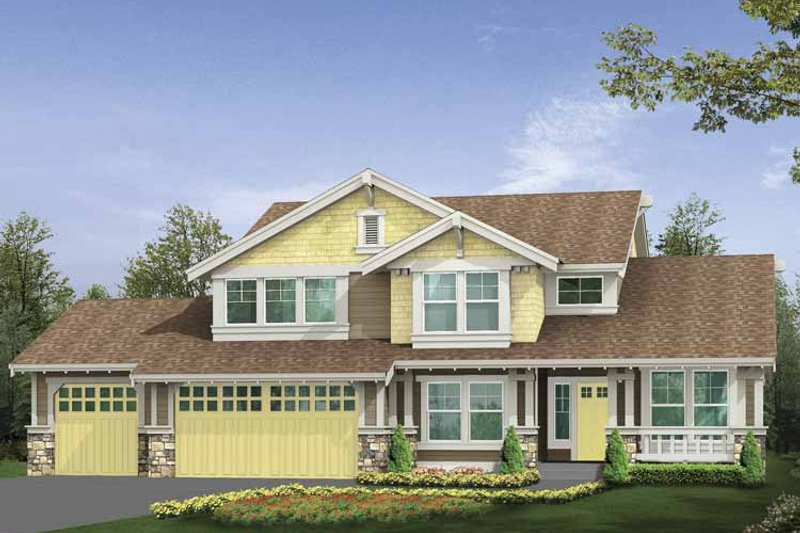 Home Plan - Exterior - Front Elevation 3 for Craftsman House Plan #132-357 - 3 bed, 2.5 bath