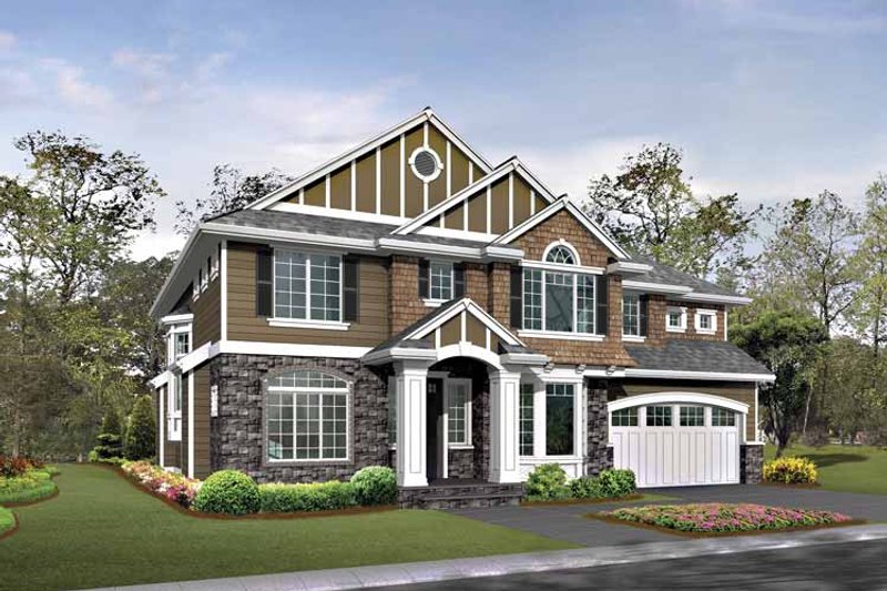 House Plan Design - Craftsman Exterior - Front Elevation Plan #132-423