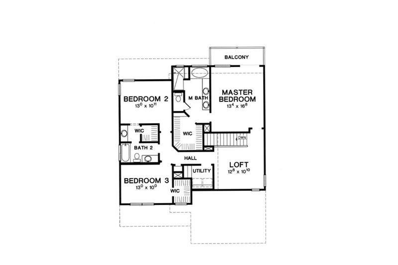 Home Plan - Floor Plan - Upper Floor for Modern House Plan #472-8 - 3 bed, 2.5 bath