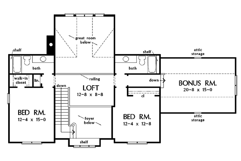 Home Plan - Floor Plan - Upper Floor for Classical House Plan #929-686 - 3 bed, 3.5 bath