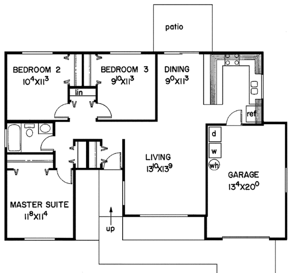 Architectural House Design - Contemporary Floor Plan - Main Floor Plan #60-756