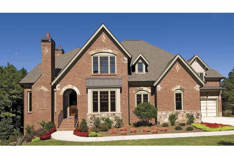 Dream House Plan - Exterior - Front Elevation 3 for European House Plan #54-308 - 5 bed, 4.5 bath