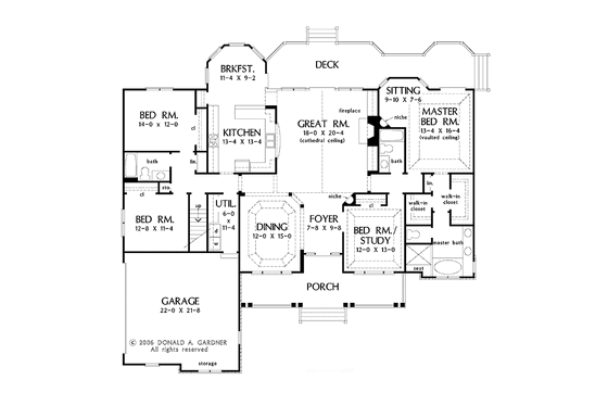 Traditional Floor Plan - Main Floor Plan #929-874