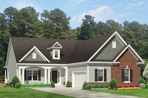 House Design - Exterior - Front Elevation for Ranch House Plan #1010-144 - 3 bed, 2 bath
