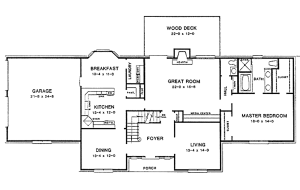 Home Plan - European Floor Plan - Main Floor Plan #10-266