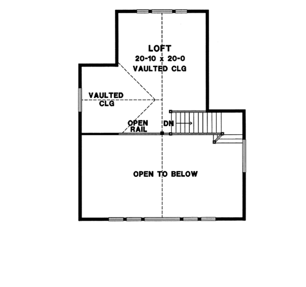 House Design - European Floor Plan - Upper Floor Plan #966-7