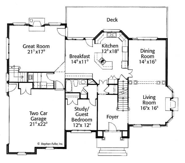 House Plan Design - Country Floor Plan - Main Floor Plan #429-266