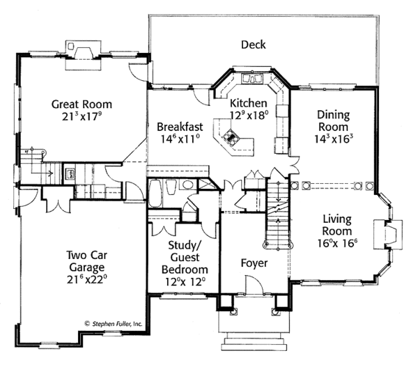 Home Plan - Country Floor Plan - Main Floor Plan #429-266