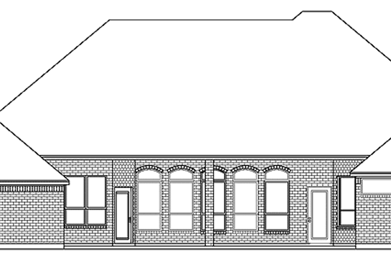 Home Plan - Exterior - Rear Elevation for Country House Plan #84-648 - 4 bed, 3 bath
