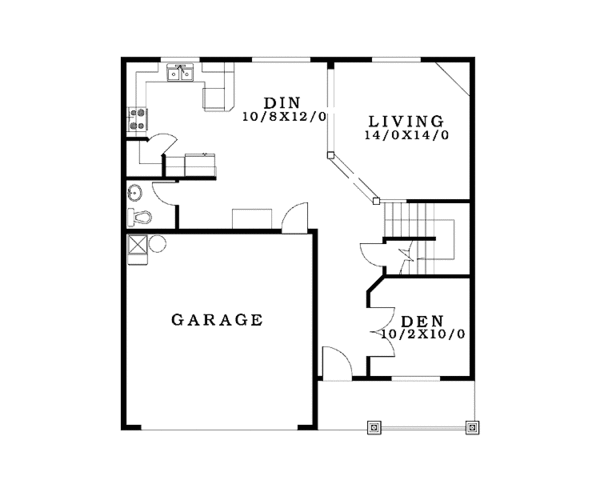 Craftsman Floor Plan - Main Floor Plan #943-24