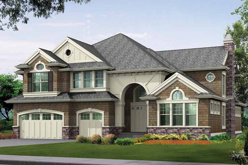Home Plan - Exterior - Front Elevation 3 for Craftsman House Plan #132-350 - 4 bed, 3.5 bath