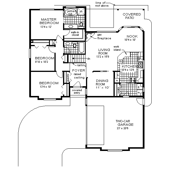 House Plan Design - Traditional Floor Plan - Main Floor Plan #18-199