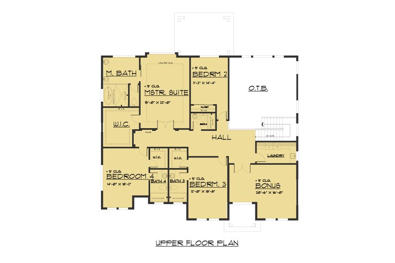 Dream House Plan - Floor Plan - Upper Floor for Craftsman House Plan #1066-48 - 5 bed, 5.5 bath