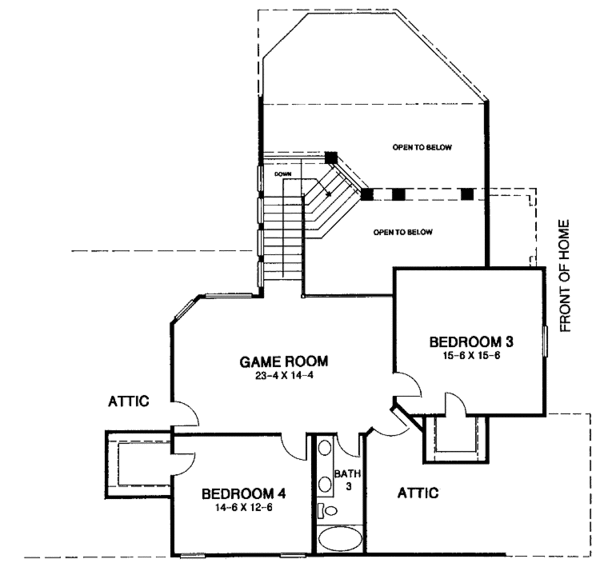 House Plan Design - Country Floor Plan - Upper Floor Plan #952-54