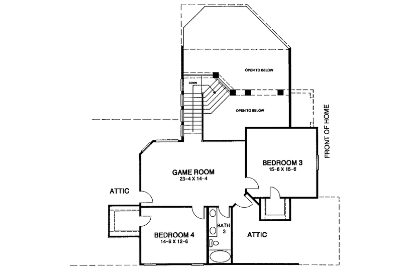 Home Plan - Floor Plan - Upper Floor for Country House Plan #952-54 - 4 bed, 3.5 bath