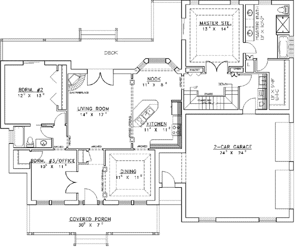 Colonial Floor Plan - Main Floor Plan #117-161