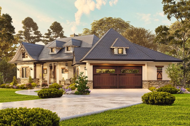 Home Plan - Exterior - Front Elevation 7 for Craftsman House Plan #54-707 - 3 bed, 2 bath