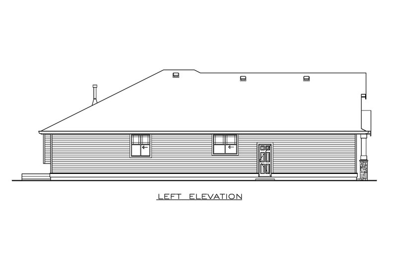 House Blueprint - Exterior - Other Elevation for Craftsman House Plan #1100-177 - 3 bed, 2 bath
