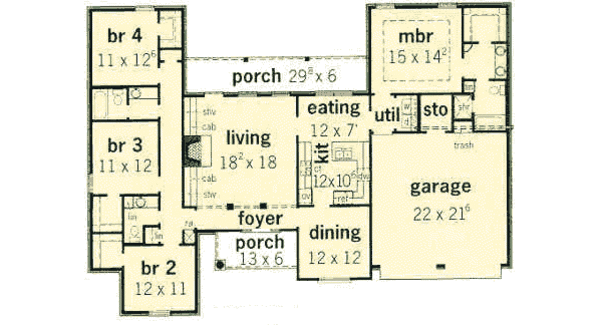 European Floor Plan - Main Floor Plan #16-159