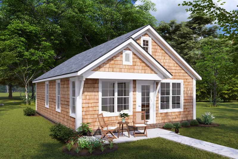 House Design - Exterior - Other Elevation 1 for Cottage House Plan #513-2234 - 3 bed, 1 bath