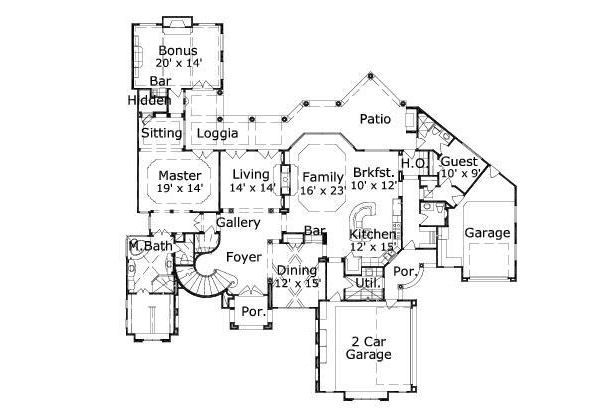 European Floor Plan - Main Floor Plan #411-457