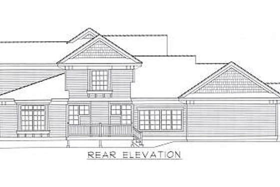 Exterior - Rear Elevation for Craftsman House Plan #112-146 - 5 bed, 4 bath