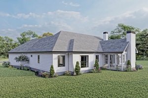 Exterior - Rear Elevation for Craftsman House Plan #437-101 - 3 bed, 2 bath