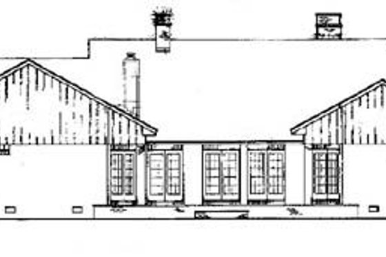 Exterior - Rear Elevation for Traditional House Plan #45-163 - 4 bed, 3 bath