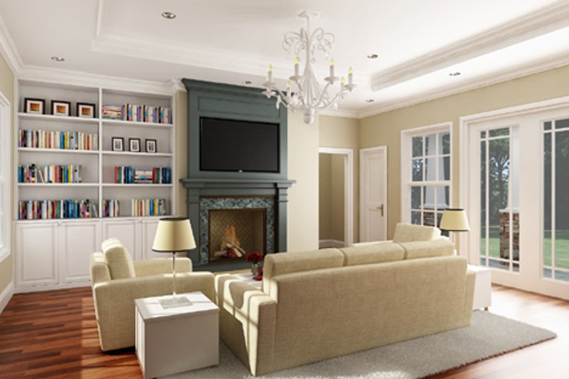 House Design - Interior - Family Room for Craftsman House Plan #456-36 - 3 bed, 2.5 bath