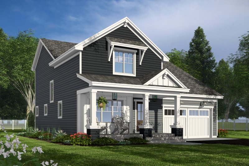 Architectural House Design - Exterior - Front Elevation 5 for Craftsman House Plan #51-1353 - 4 bed, 2.5 bath