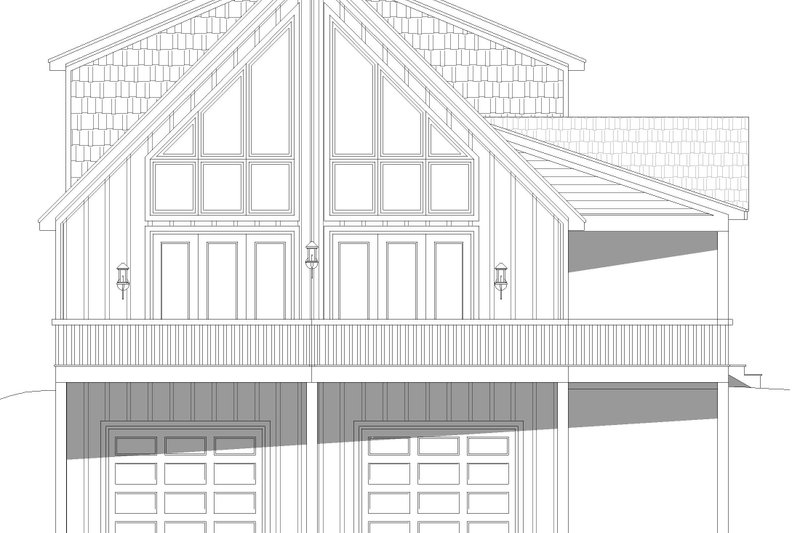 Home Plan - Exterior - Other Elevation for Southern House Plan #932-813 - 3 bed, 2 bath