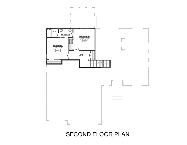 House Design - Floor Plan - Upper Floor for Country House Plan #1089-48 - 3 bed, 2.5 bath