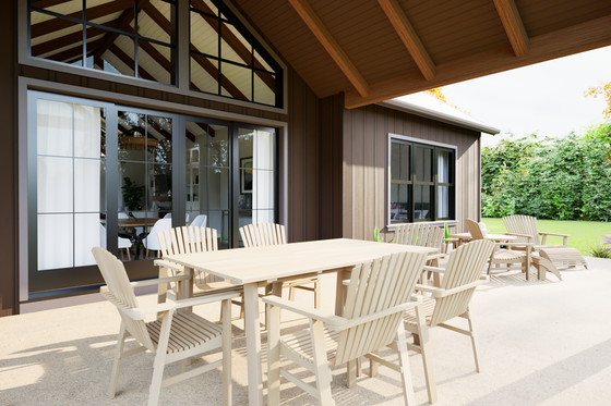 Exterior - Rear Elevation 1 for Barndominium House Plan #48-1200 - 3 bed, 2.5 bath