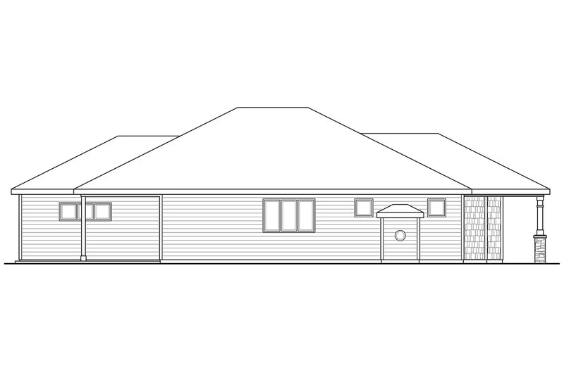 Home Plan - Exterior - Other Elevation for Traditional House Plan #124-912 - 3 bed, 2 bath