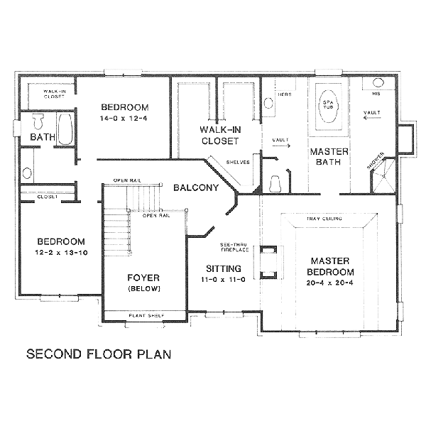European Floor Plan - Upper Floor Plan #10-203